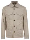 Brunello Cucinelli Saharan Jacket With Classic Shirt Collar In White
