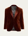 Brunello Cucinelli Silk-blend Blazer In Brown