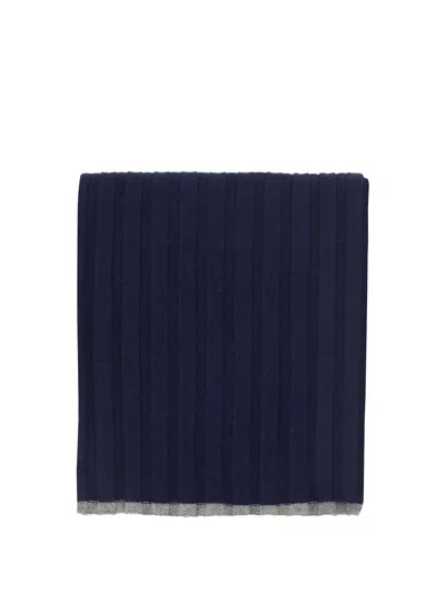 Brunello Cucinelli Men Scarf In Blue