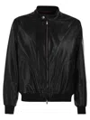 Brunello Cucinelli Men Shiny Nappa Leather Pilot Jacket In Multi