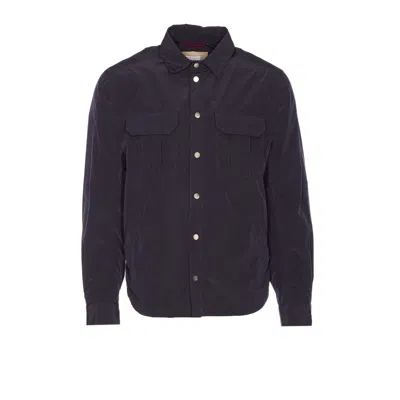 BRUNELLO CUCINELLI BRUNELLO CUCINELLI MEN SHIRT JACKET WITH LOGO BUTTONS