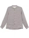 Brunello Cucinelli Light Brown Button-down Shirt In Gray