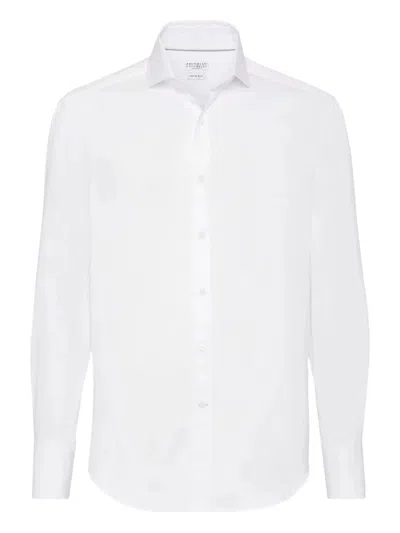 Brunello Cucinelli Cotton Shirt In White
