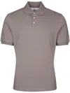 Brunello Cucinelli Short Sleeve Polo Shirt In Gray
