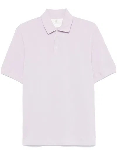 Brunello Cucinelli Men Short Sleeve Polo In Multicolor