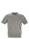 Brunello Cucinelli Short-sleeved Cotton Jersey In Grey