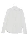 Brunello Cucinelli Men Silk And Cotton Blend Shirt In White