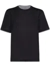 Brunello Cucinelli Men Silk And Cotton Jersey Crew-neck T-shirt With Faux-layering In Multicolor