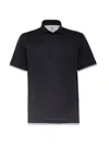 Brunello Cucinelli Button-fastening Cotton Polo Shirt In Black