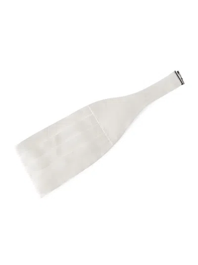 BRUNELLO CUCINELLI MEN'S SILK AND COTTON SATIN CUMMERBUND