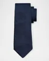 Brunello Cucinelli Men's Silk And Cotton Tie In Blue