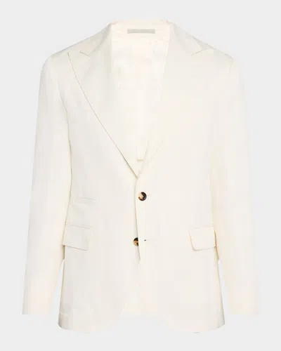 Brunello Cucinelli Men's Silk And Linen Gabardine Sport Coat In Panama
