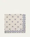 Brunello Cucinelli Folded Edges Scarf In Lightweight Fabric In White