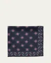 Brunello Cucinelli Geometric-print Pocket Square In Blue