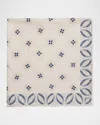 Brunello Cucinelli Folded Edges Scarf In Lightweight Fabric In White