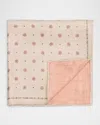 Brunello Cucinelli Men's Silk Geometric Dot Pocket Square In Beige