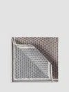 Brunello Cucinelli Silk Geometric-pattern Pocket Square In Brown