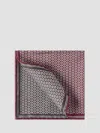 Brunello Cucinelli Silk Geometric-pattern Pocket Square In Red