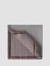 Brunello Cucinelli Silk Geometric Pattern Pocket Square In Multi