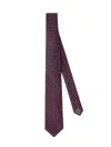 Brunello Cucinelli Silk Jacquard Tie In Burgundy