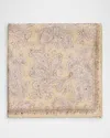 Brunello Cucinelli Men's Silk Paisley Pocket Square In Yellow
