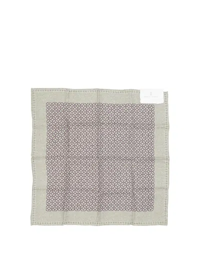 Brunello Cucinelli Men Silk Pocket Clutch In Multi