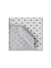 Brunello Cucinelli Men's Silk Pocket Square With Diamond Pattern In Brown