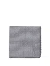 Brunello Cucinelli Men Silk Pocket Square With Woven Design In Gray