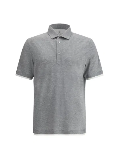 BRUNELLO CUCINELLI BRUNELLO CUCINELLI MEN SILK POLO SHIRT