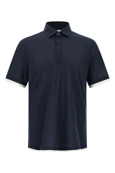 BRUNELLO CUCINELLI BRUNELLO CUCINELLI MEN SILK POLO SHIRT