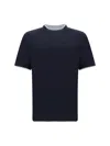 Brunello Cucinelli Layered-effect Crewneck T-shirt In Black
