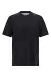 Brunello Cucinelli Silk And Cotton Blend Crew Neck T-shirt In Black