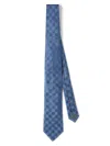Brunello Cucinelli Textured Pattern Silk Tie In Blue