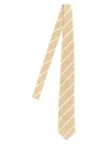 Brunello Cucinelli Silk Tie Ties And Papillon Beige In Neutral