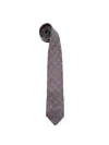 Brunello Cucinelli Men Silk Tie With Pattern In Multi