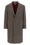 Brunello Cucinelli Cashmere And Silk Single Breasted Coat In Brown