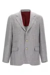 Brunello Cucinelli Blazer Jacket In Gray
