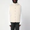 Brunello Cucinelli Beige Wool Sleeveless Down Jacket In Tan