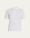 Brunello Cucinelli Men's Slim Cotton Polo Shirt In Sky Blue