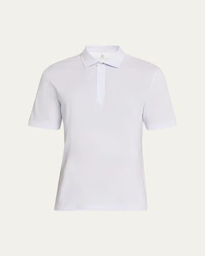BRUNELLO CUCINELLI MEN'S SLIM COTTON POLO SHIRT
