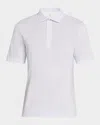 Brunello Cucinelli Men's Slim Cotton Polo Shirt In Sky Blue