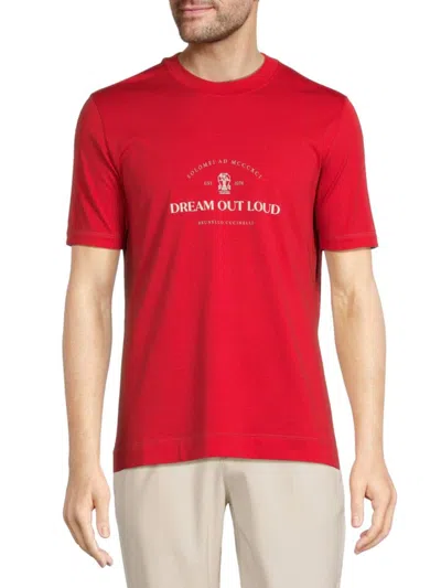 Brunello Cucinelli Men's Slim Fit Dream Out Loud Tee In Red