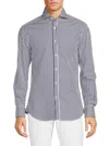 Brunello Cucinelli Spread Collar Slim Fit Shirt In Blue
