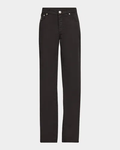 Brunello Cucinelli Men's Slim Five-pocket Pants In Black