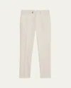 Brunello Cucinelli Men's Slim Flat-front Pants In English White