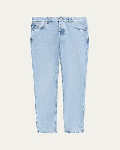 Brunello Cucinelli Men's Slim Light-wash Denim Jeans In Blue