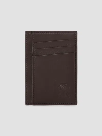 Brunello Cucinelli Men's Smooth Calfskin Card Holder In Brown