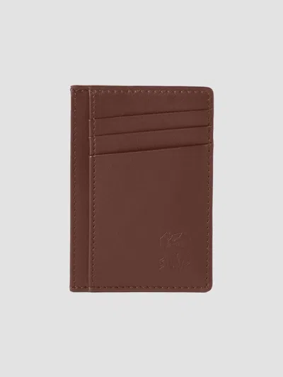 Brunello Cucinelli Men's Smooth Calfskin Card Holder In Light Brown