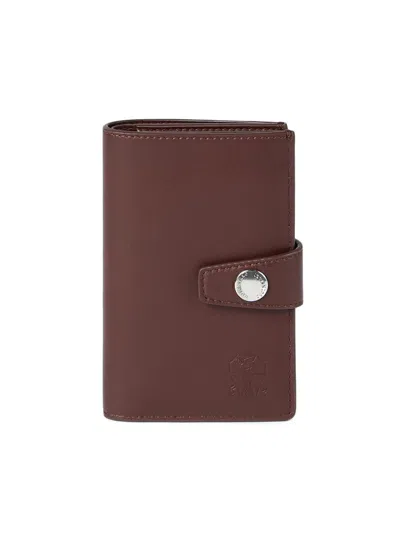 Brunello Cucinelli Men's Smooth Calfskin Wallet With Zipper In Brown