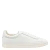 Brunello Cucinelli Smooth Leather Sneakers With Minimalist Design In Neutral
